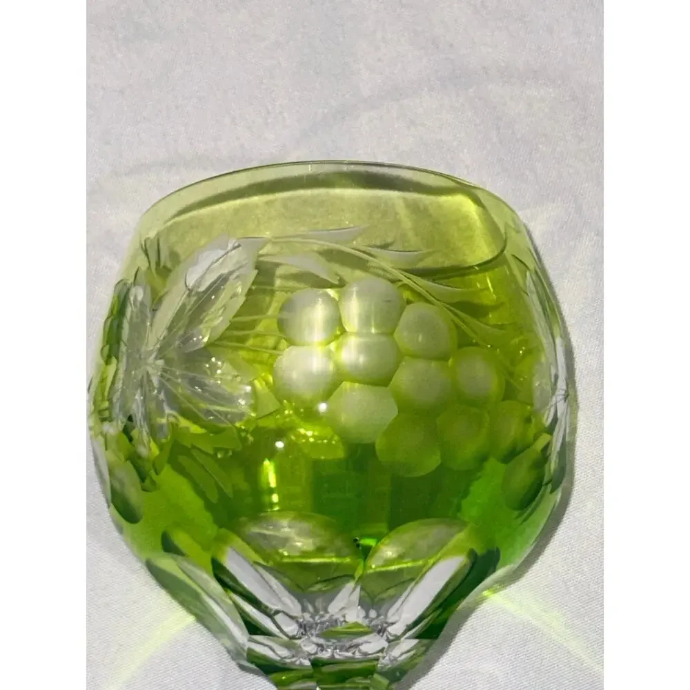 Vintage Nachtmann Traube Chartreuse Wine Hock Goblets Set of 5 Pattern German